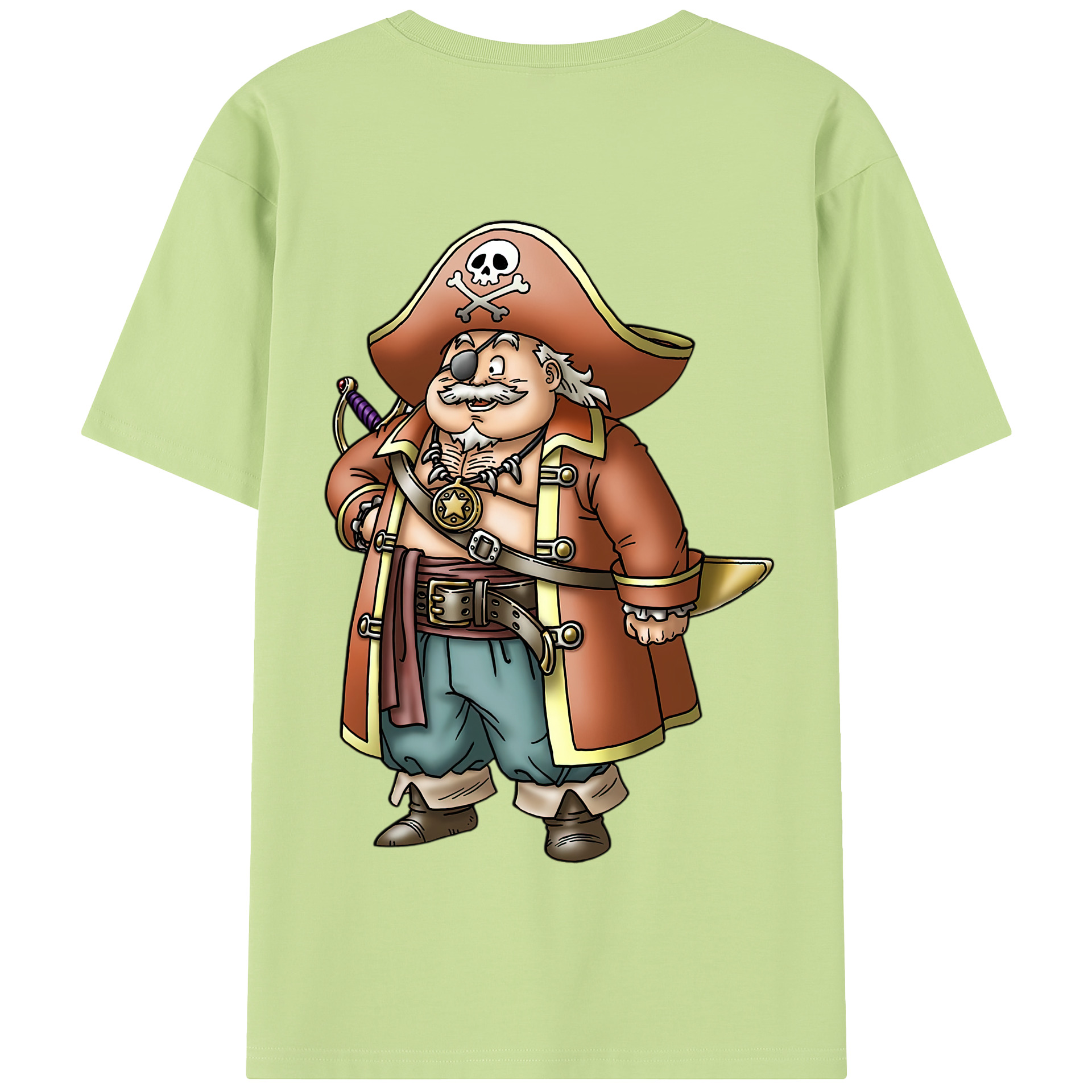 （画像用） ドラゴンクエスト Doragon Kuesuto Dragon Quest 綿100％半袖Tシャツ（背面プリント）